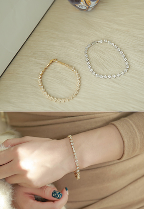 빛나는큐빅*bracelet/ac1948